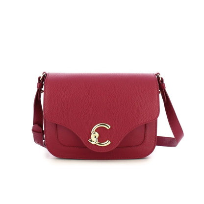 Coccinelle Tracolla R16 – Crossbody Tasche in Bordeaux mit Gold-Logo