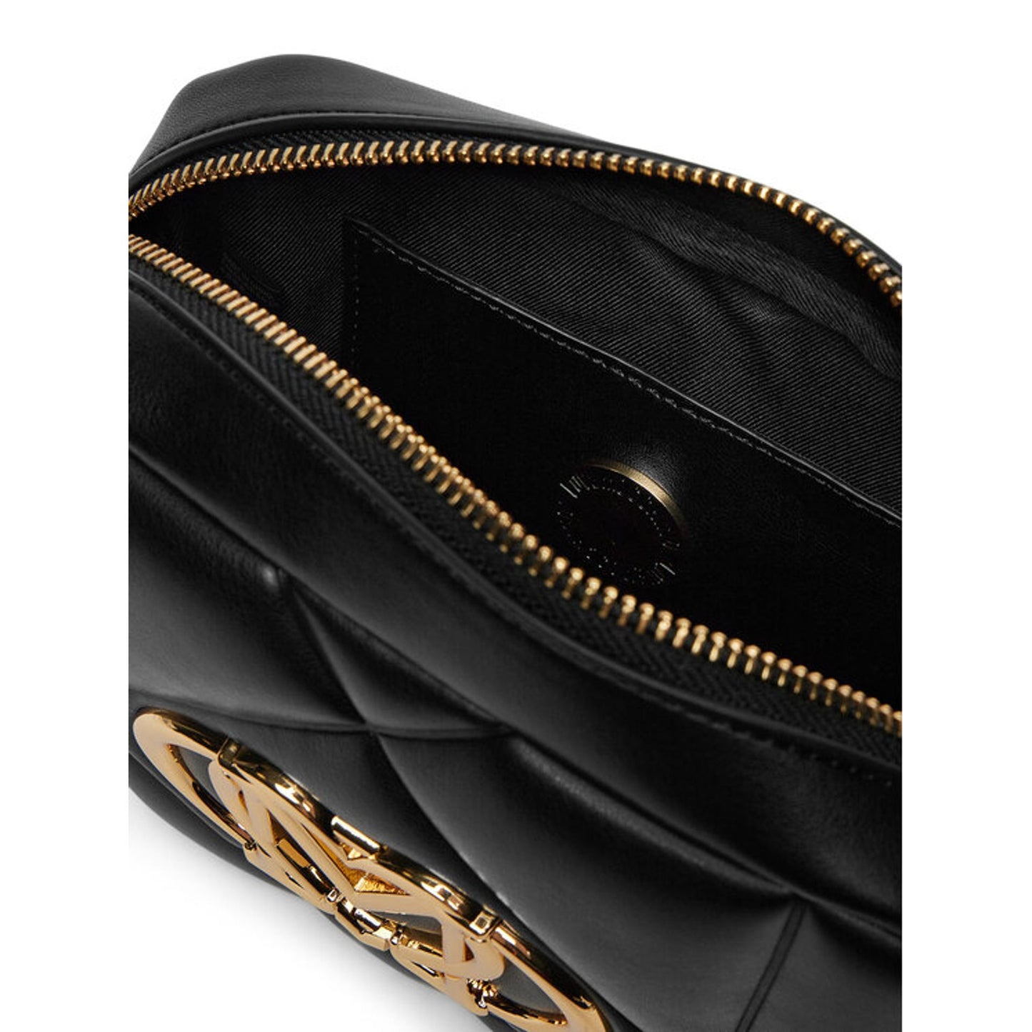 Love Moschino Tracolla Black – Gesteppt Crossbody Bag mit Goldlogo & Kette